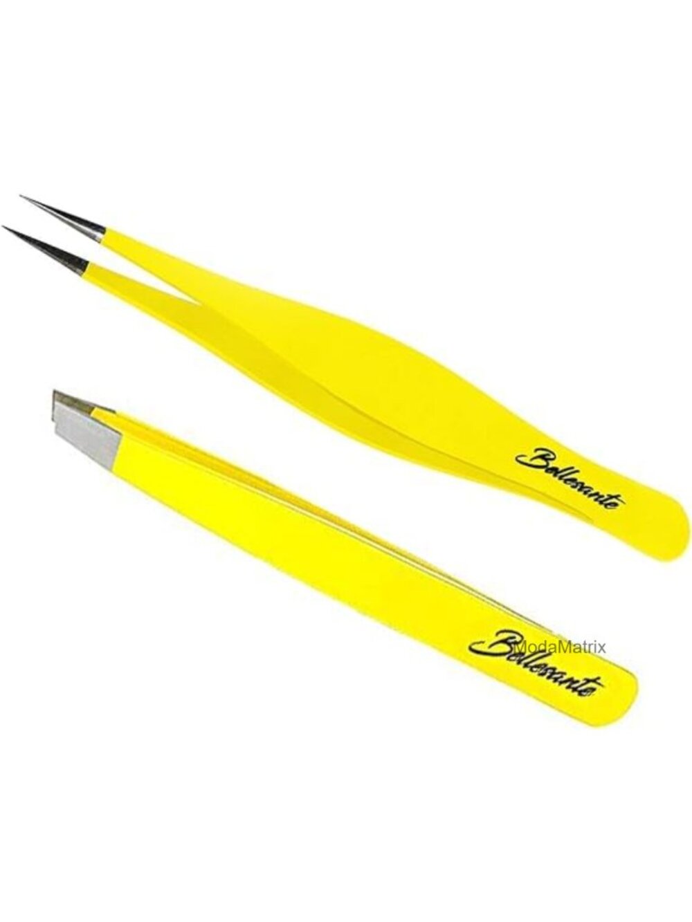 Precision and Slant Tweezers Set 2-Piece Professional Stainless Steel Tweezers